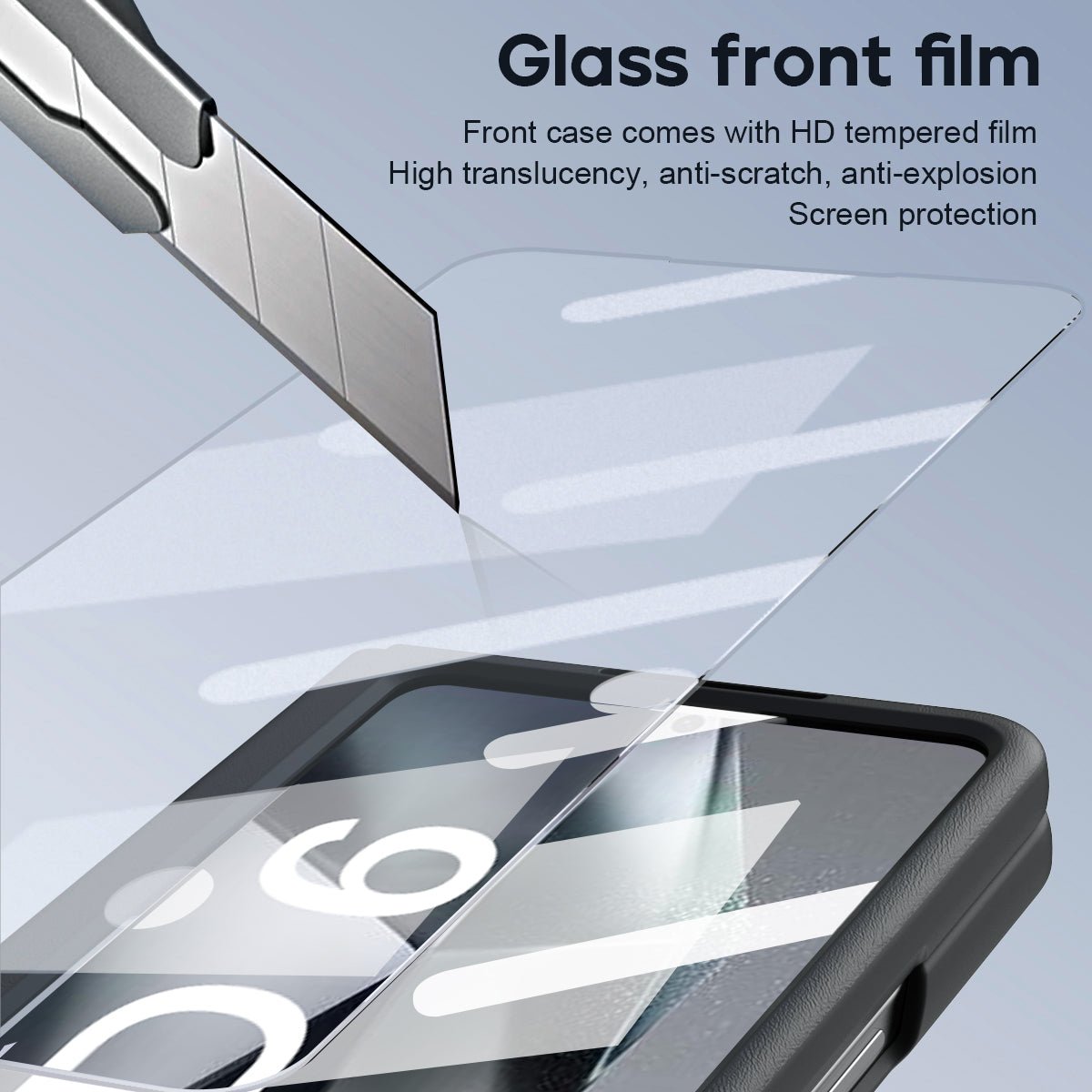 360 Full Protection Hinge Case for Samsung Galaxy Z Fold 6/5/4 Tempered Glass Film with Touch Pen Folding Cover Holder - QGeeM