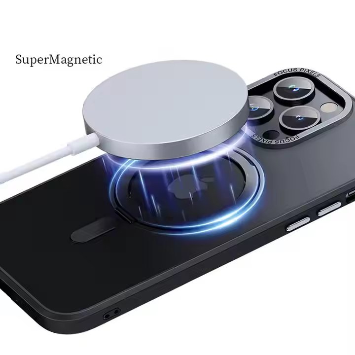 For iPhone 16 Pro Max Case with 360° Rotatable Magnetic Ring Stand | Compatible with Mag - Safe | Military - Grade Protection | Clear Magnetic Phone Case for 6.7" iPhone 15 Pro Max - QGeeM