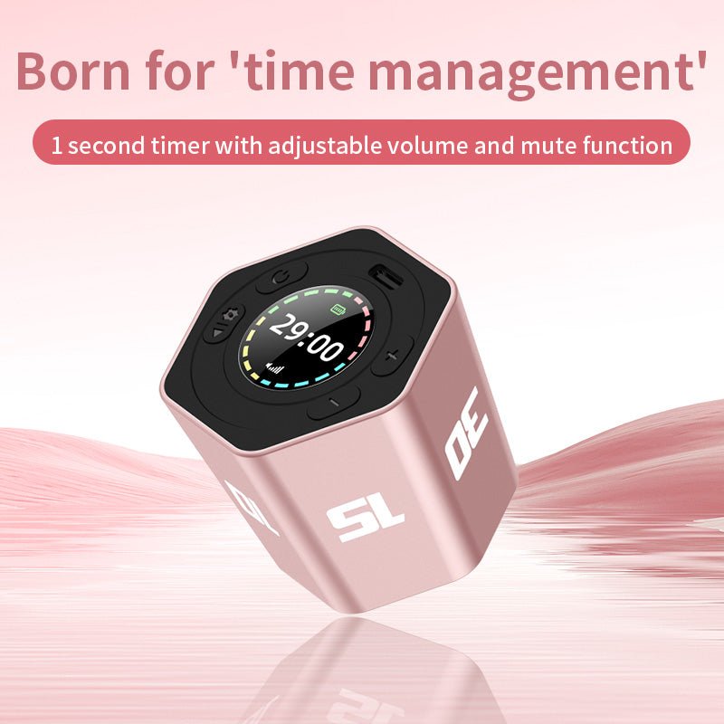 Magnetic Smart Productivity Kitchen Timer Study Bedroom Cooking Timers Hexagon Visual Flip Timer for kids Time Management - QGeeM