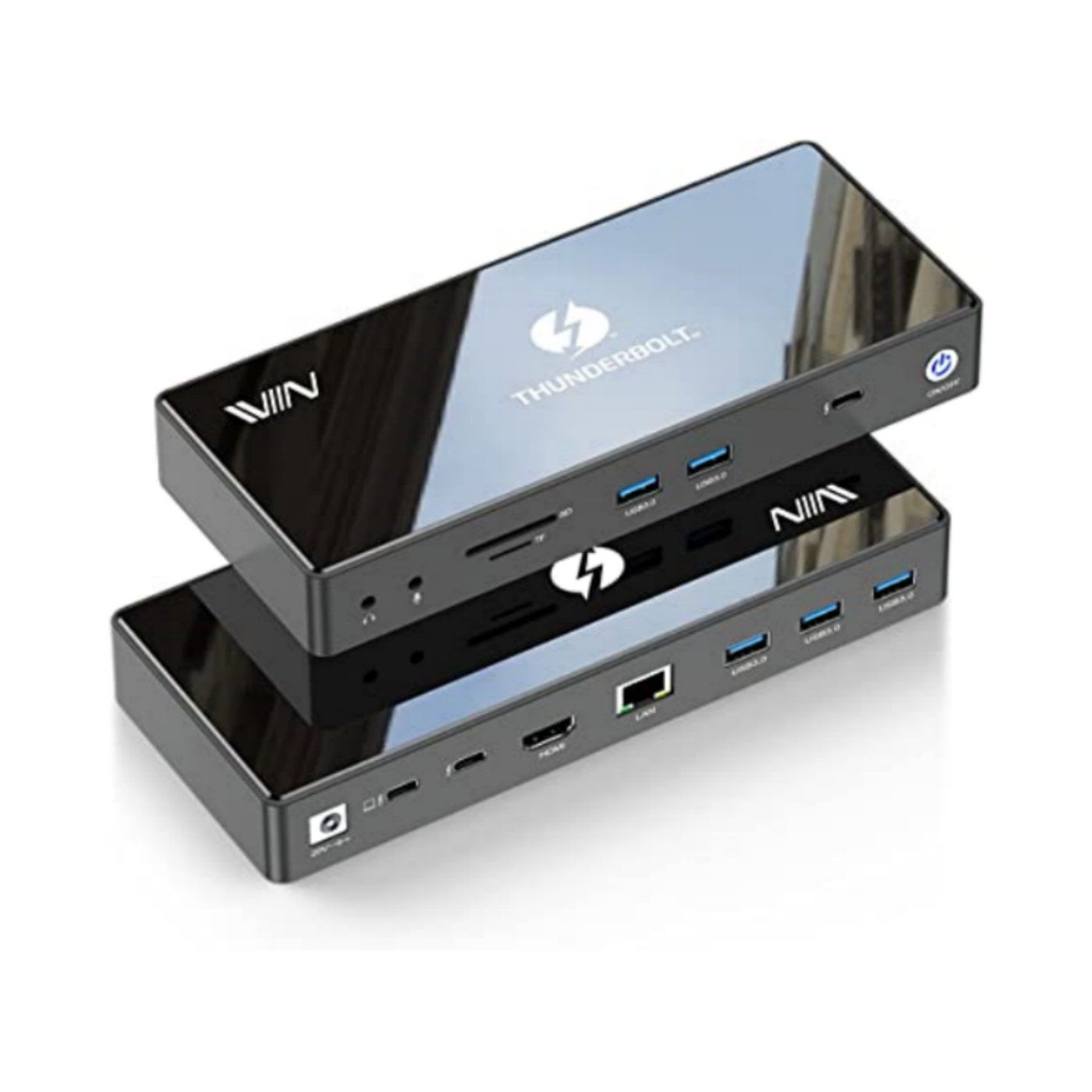 IVIIN 16 - in - 1 Thunderbolt 4 Docking Station Dual Monitor 4K or Single 8K@60Hz - QGeeM