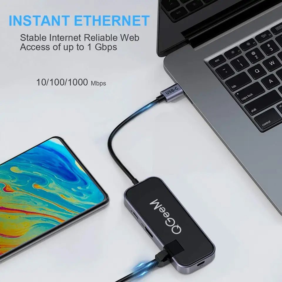 QGeeM 6 IN 1 MIRROR USB C to HUB