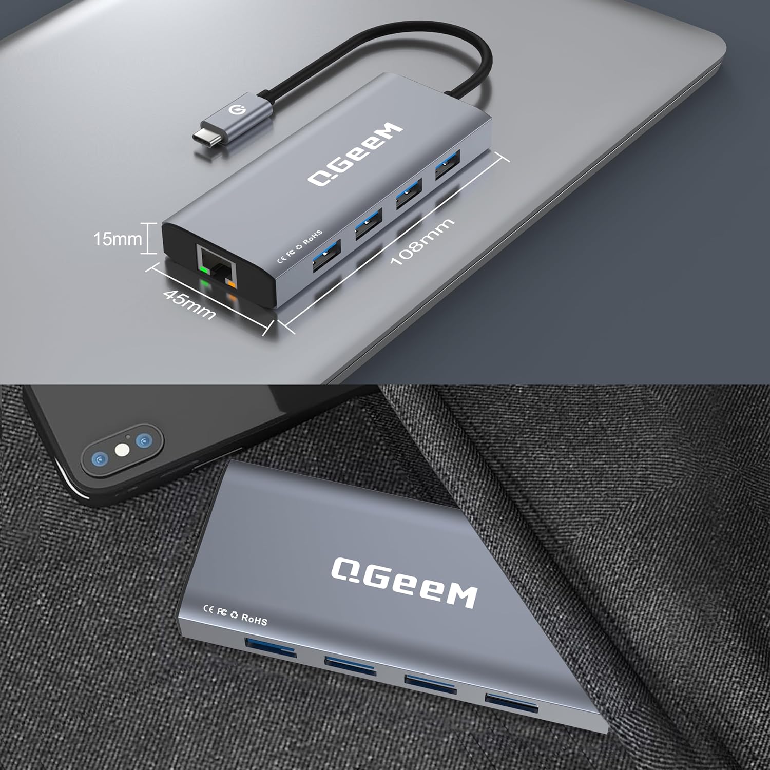 QGeeM 9-in-1 USB C HUB